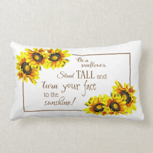 Rectangle Beau Coussin Inspirational Sunflower Lumbar
