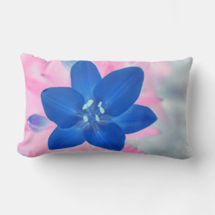 Rectangle Beau Neon bleu Lily Coussin Coussin