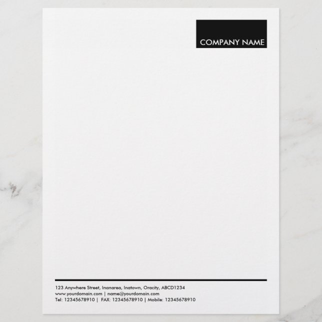 Rectangle - Black Letterhead (Front)