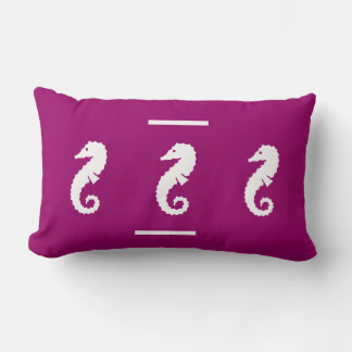 Rectangle blanc/rose violet SEAHORSE sur la côte COUSSIN
