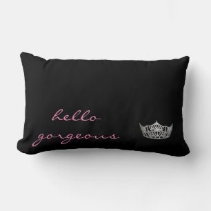 Rectangle Bonjour magnifique Coussin de la couronne de conco