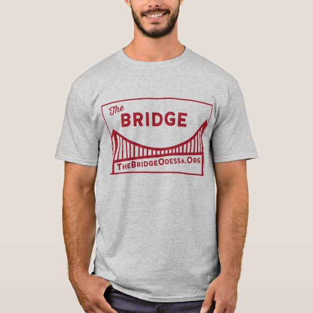 Rectangle Bridge Logo with website  dos T-Shirt (Front)