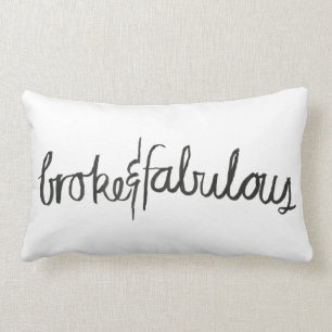 Rectangle Broke & Fabulous Coussin