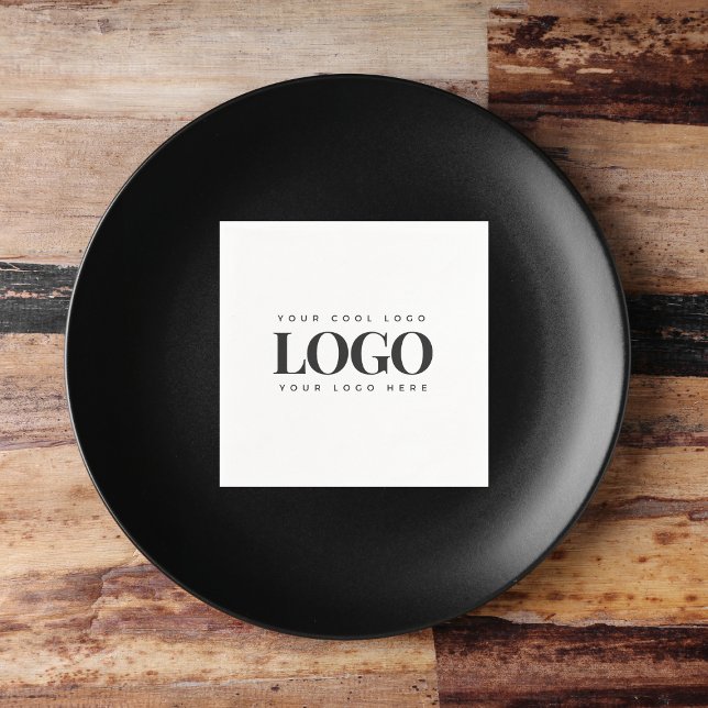 Rectangle Business Logo Company Event Minimalist Napkin (Creator Uploaded)