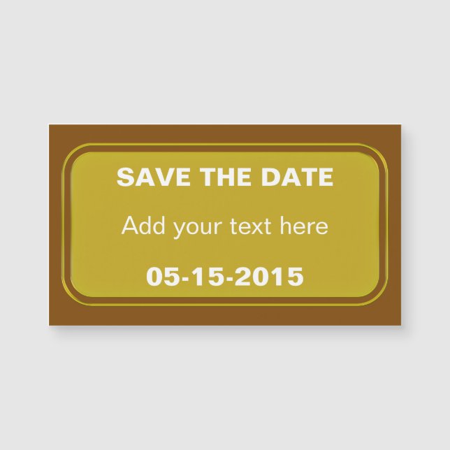 Rectangle Button gold + your backg. & ideas (Front)