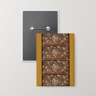 Rectangle Button with Gold Design