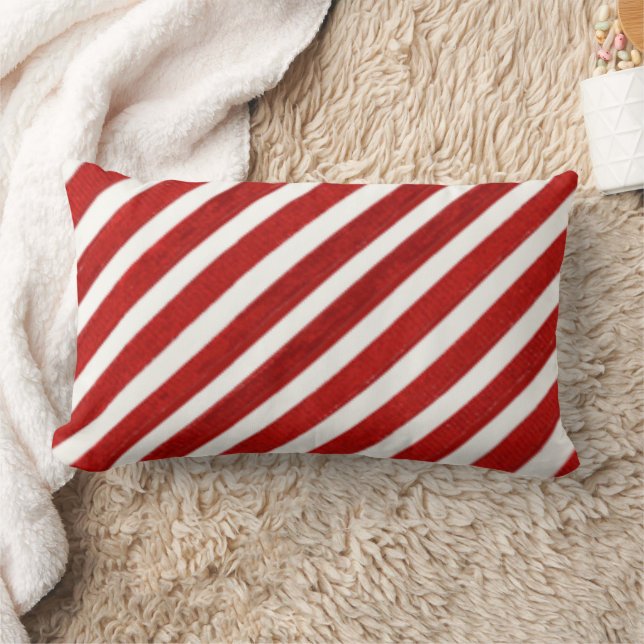Rectangle Canne de Noël coussin motif de vacances (Couverture)
