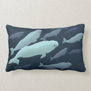 Rectangle Carreau de baleine de beluga de bébé de coussin de