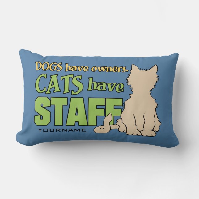 Rectangle CATS ONT PERSONNEL coussin de lancer personnalisé (Recto)