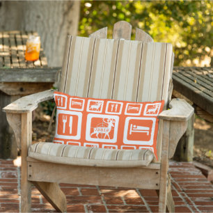Rectangle Chasse de sommeil pour manger personnalisé Coussin