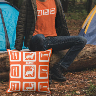 Rectangle Chasse de sommeil pour manger personnalisé Coussin