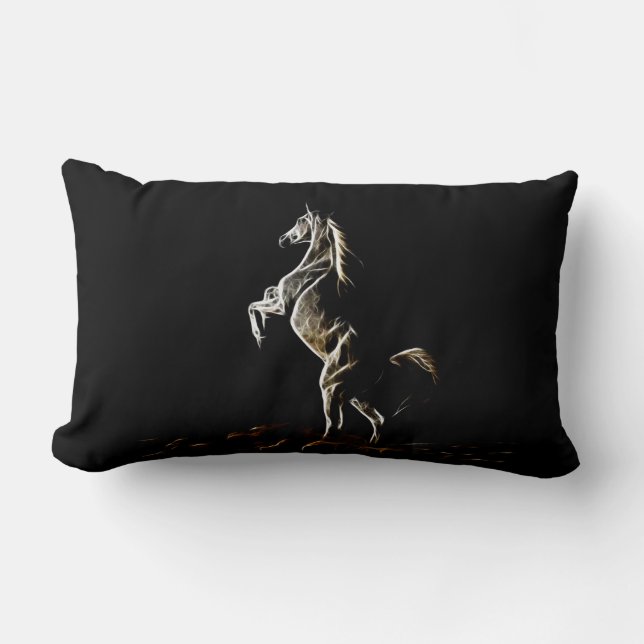 Rectangle Cheval blanc Fractal Lumbar Coussin (Recto)