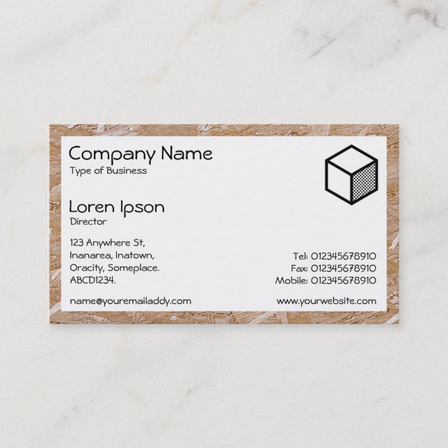 Rectangle - Chip Board Business Card (Front)