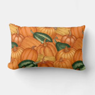 Rectangle Citrouille Motif Lumbar Coussin