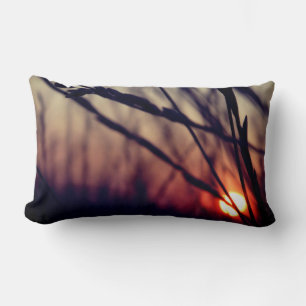 Rectangle Coucher de soleil Nature Lumbar Coussin 33 cm x 53