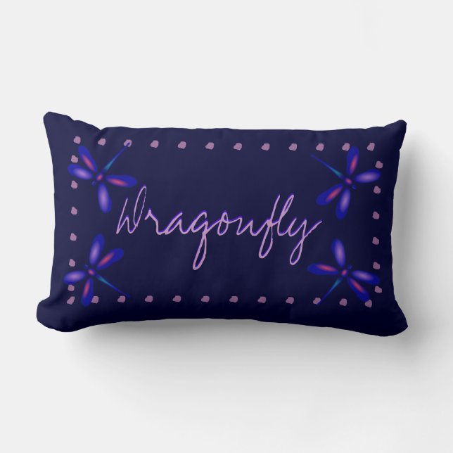 Rectangle Coussin à 2 côtés (bleu) (Recto)