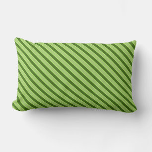 Rectangle Coussin à rayures motif vert