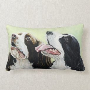 Rectangle Coussin anglais d'art de chien d'épagneul de