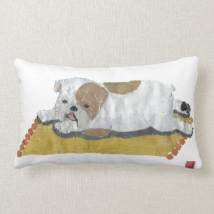 Rectangle Coussin anglais de bouledogue
