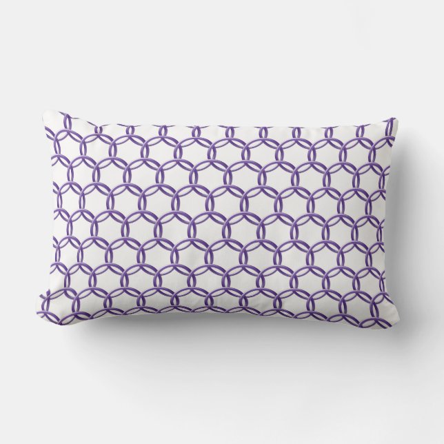Rectangle Coussin - Bagues violettes interconnectées (Recto)
