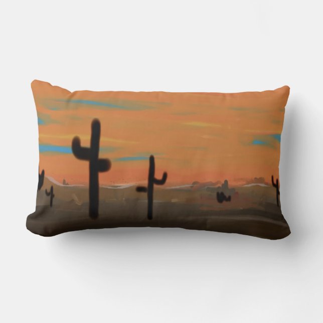 Rectangle Coussin cactus (Recto)