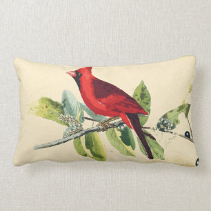 Rectangle Coussin cardinal de décor d'oiseau