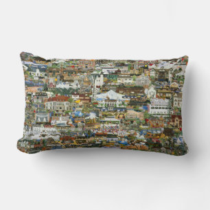 Rectangle Coussin "Collage de 100 peintures"