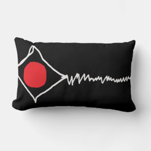 Rectangle coussin d'accent noir "Broken Kite"