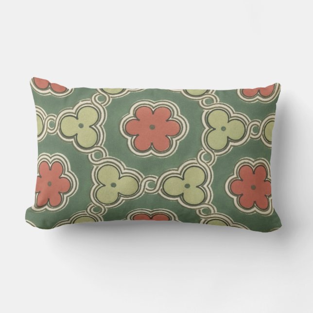 Rectangle Coussin d'accents géométrique rétro (Recto)