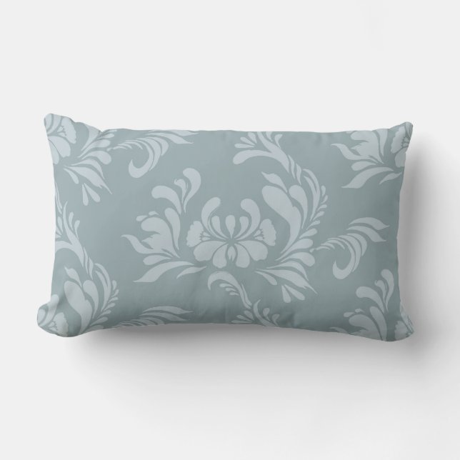 Rectangle Coussin d'accentuation bleu et zinc (Recto)
