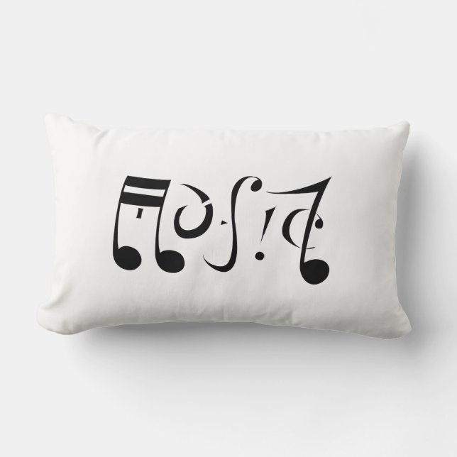 Rectangle Coussin d'Ambigram de la vie de musique (tour (Recto)