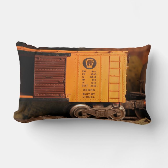 Rectangle Coussin d'après-guerre de train de wagon couvert (Recto)