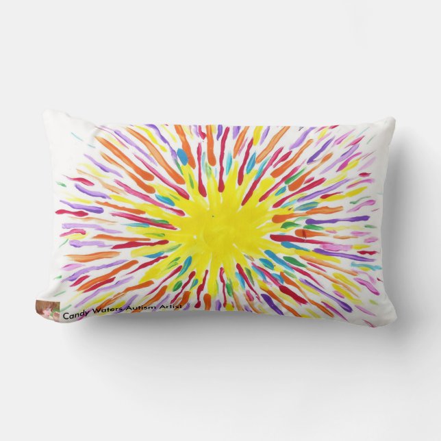Rectangle Coussin d'artiste d'autisme des eaux de sucrerie (Recto)