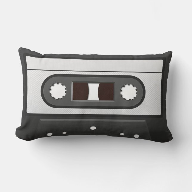 Rectangle Coussin de bande de mélange de cassettes rétro (Recto)