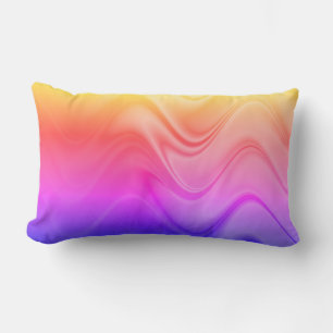 Rectangle Coussin de barre d'impression rose et violet