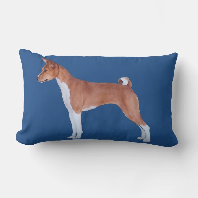 Rectangle Coussin de Basenji (Recto)