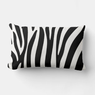 Rectangle Coussin de bois - Zèbre noir et blanc Imprimer