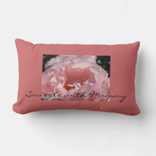 Rectangle Coussin de câlin avec maman Rose rose