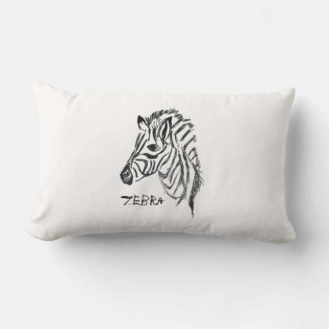 Rectangle Coussin de cool de zèbre (Recto)