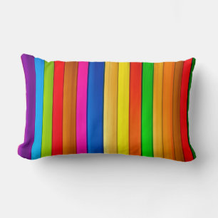Rectangle coussin de couleur extrême rayures colorées audaci