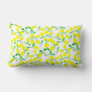 Rectangle Coussin de coussin Motif citron vert jaune