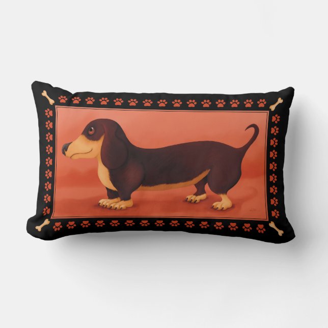 Rectangle Coussin de Dachshund (Recto)