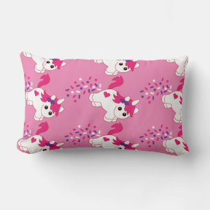 Rectangle Coussin de décoration de crèche licorne mignonne