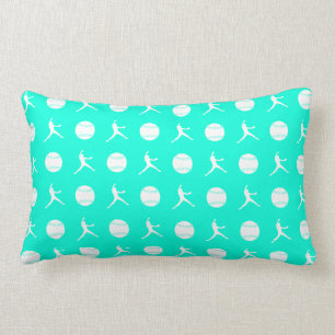 Rectangle Coussin de Fastpitch de turquoise