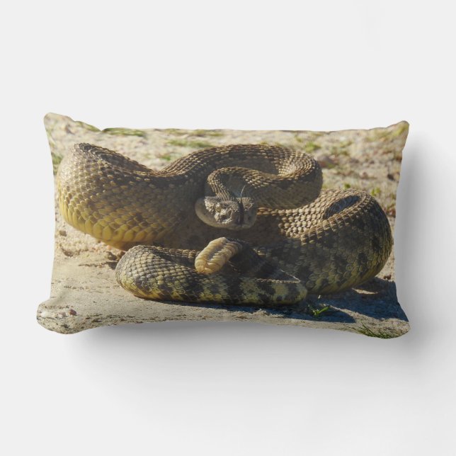 Rectangle Coussin de faune, reptiles, serpents, serpent à (Recto)
