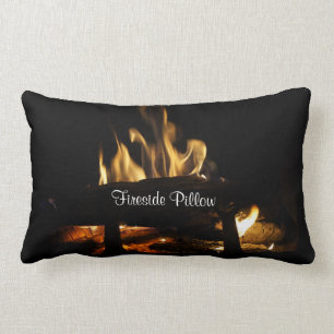 Rectangle Coussin de feu d'hiver