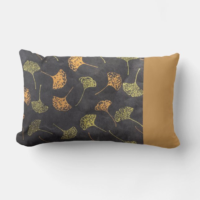 Rectangle Coussin de feuille de Ginko (Recto)
