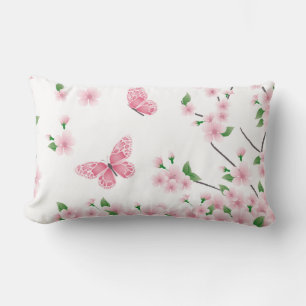 Rectangle Coussin de fleurs de printemps