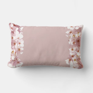 Rectangle Coussin de fleurs roses Coussin de fleurs blanches