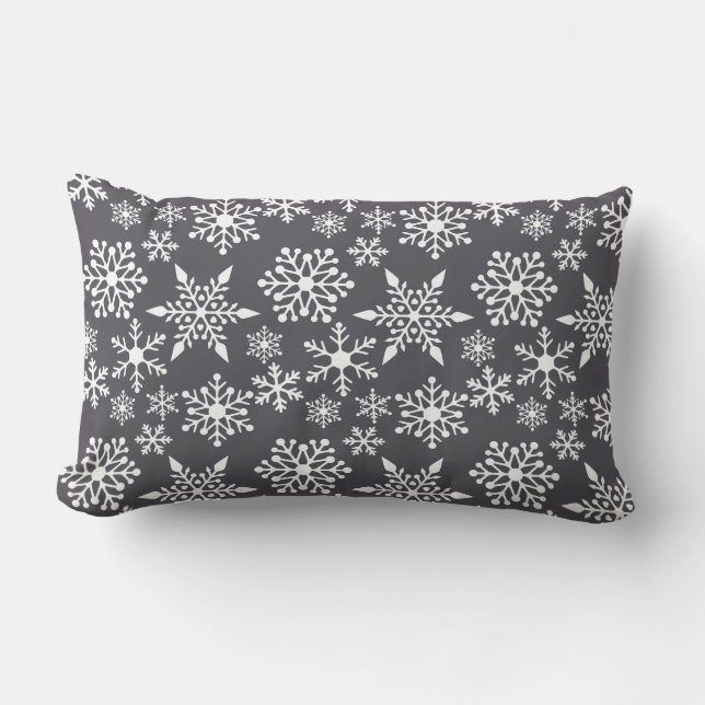 Rectangle Coussin de flocon de neige (Recto)